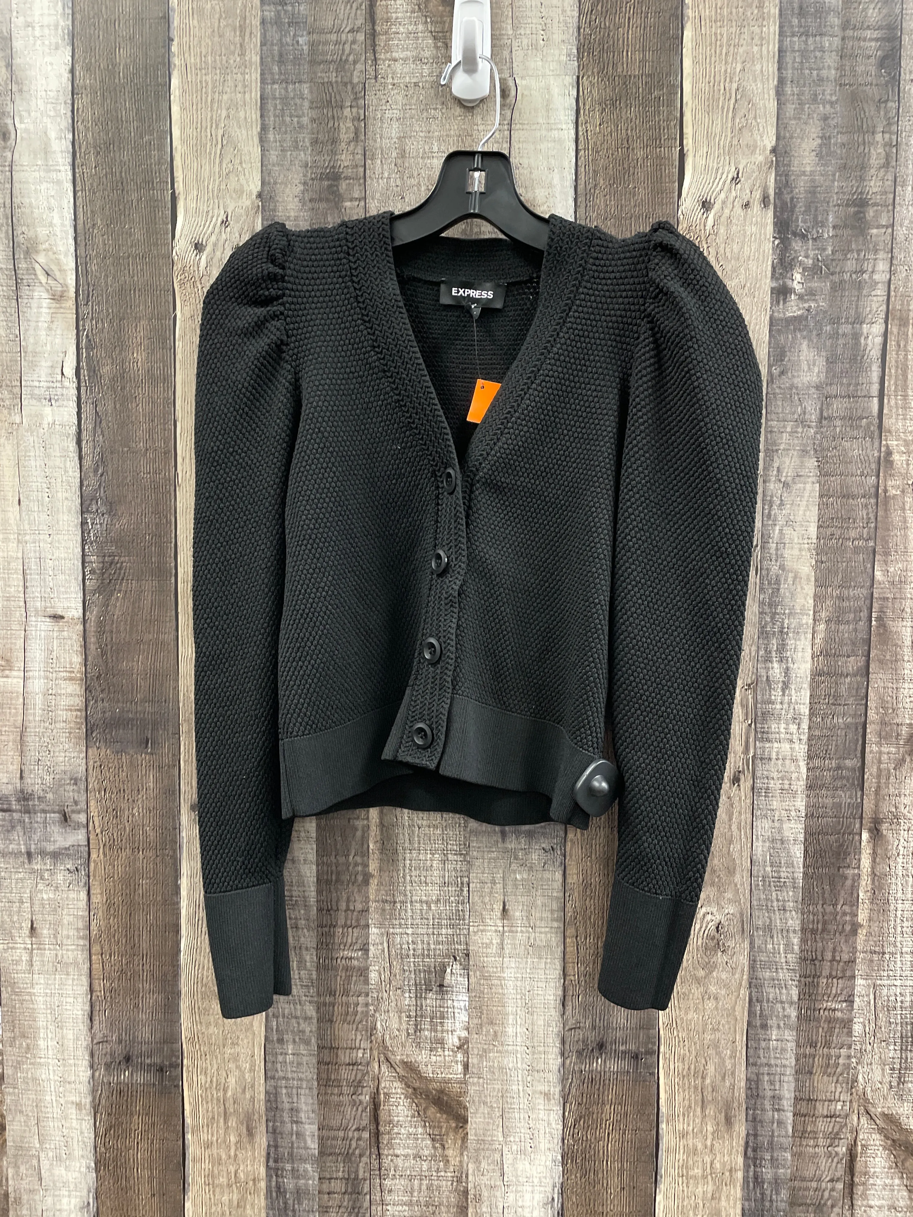 Sweater Cardigan By Express In Black, Size: Xs