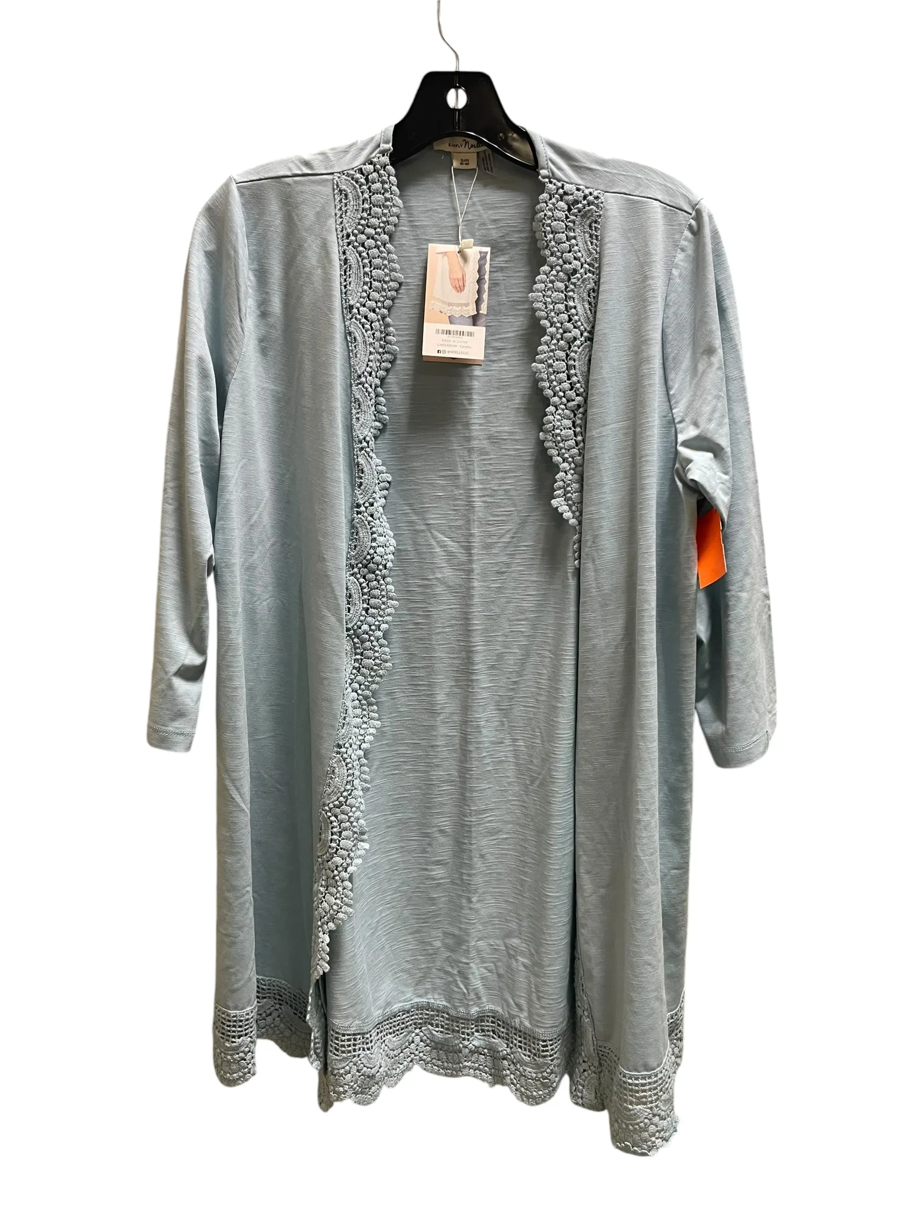 Sweater Cardigan By Simply Noelle In Blue, Size: S