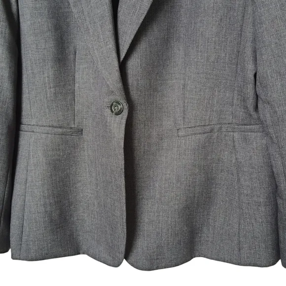 Tahari Arthur S. Levine Blue Blazer Business Career Jacket Crosshatch Size 18