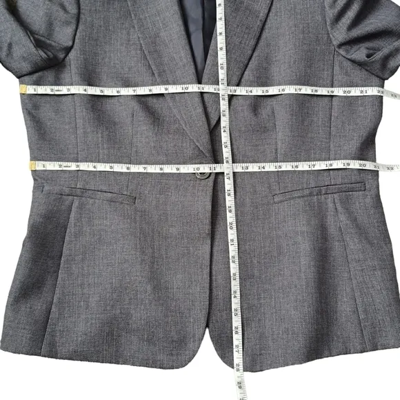 Tahari Arthur S. Levine Blue Blazer Business Career Jacket Crosshatch Size 18