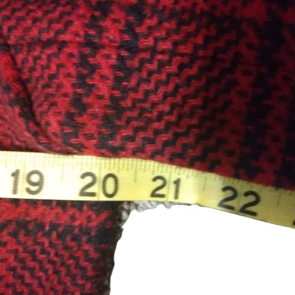 Talbot Houndstooth Blazer Red -Black Plaid Buttons Pockets Preppy  Girl Boss 12