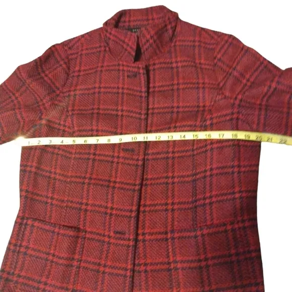 Talbot Houndstooth Blazer Red -Black Plaid Buttons Pockets Preppy  Girl Boss 12