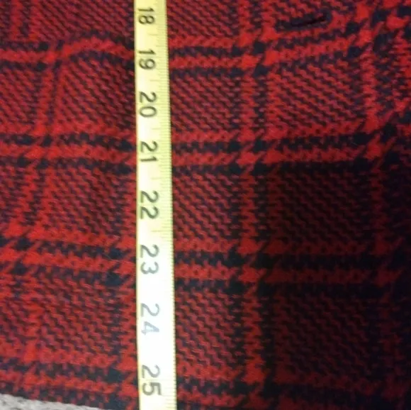 Talbot Houndstooth Blazer Red -Black Plaid Buttons Pockets Preppy  Girl Boss 12