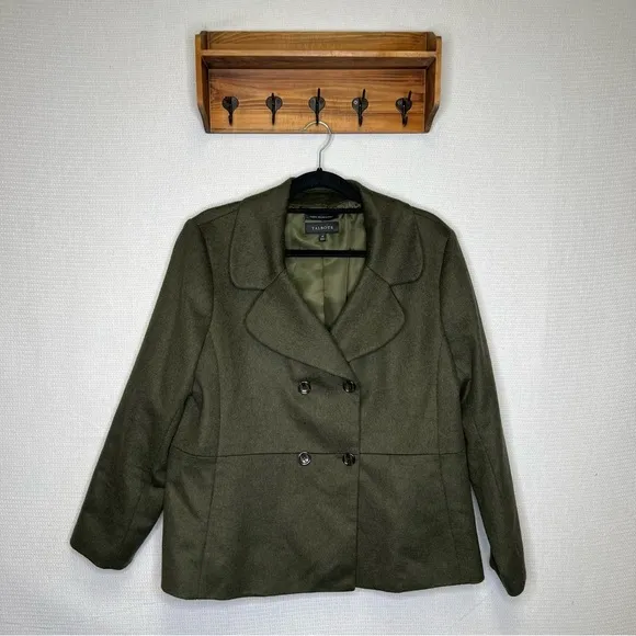 Talbots | Green Woman’s Blazer Coat 14 Wool Blend