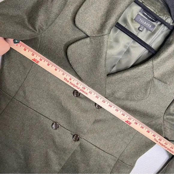 Talbots | Green Woman’s Blazer Coat 14 Wool Blend