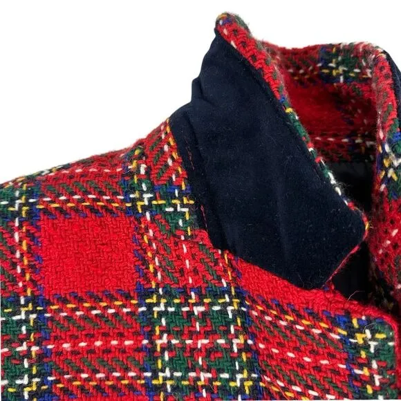 Talbots Holiday Plaid Blazer size 6P Red
