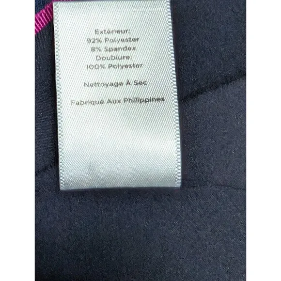 Talbots Plus Jacket Blazer Woman's Size 16 Navy Blue Lined Career Office N93