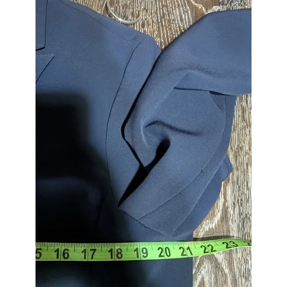 Talbots Plus Jacket Blazer Woman's Size 16 Navy Blue Lined Career Office N93
