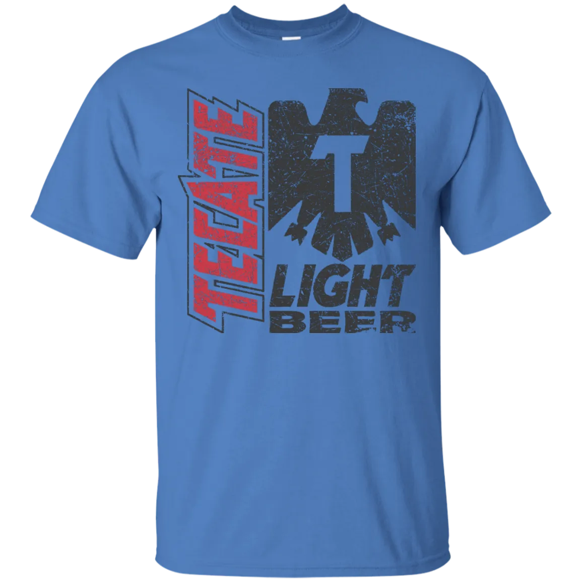 Tecate Beer T-Shirt Custom Designed Color Worn Label Pattern