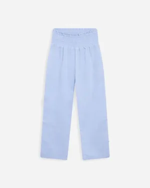 Teen Lissi Check Cropped Pant- Light Blue