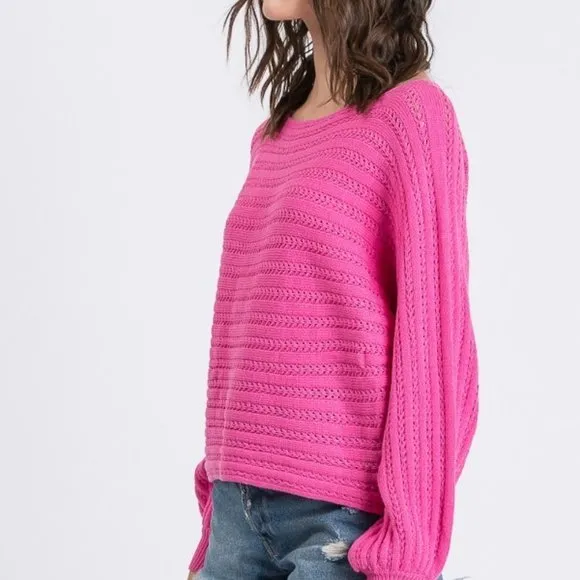 🌺🌸🌼Textured Knit Lightweight Spring Sweater