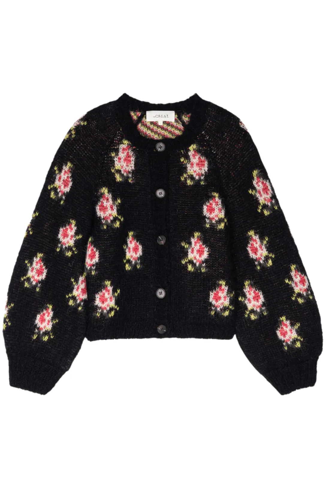 The Carousel Cardigan | Black Heirloom Rose