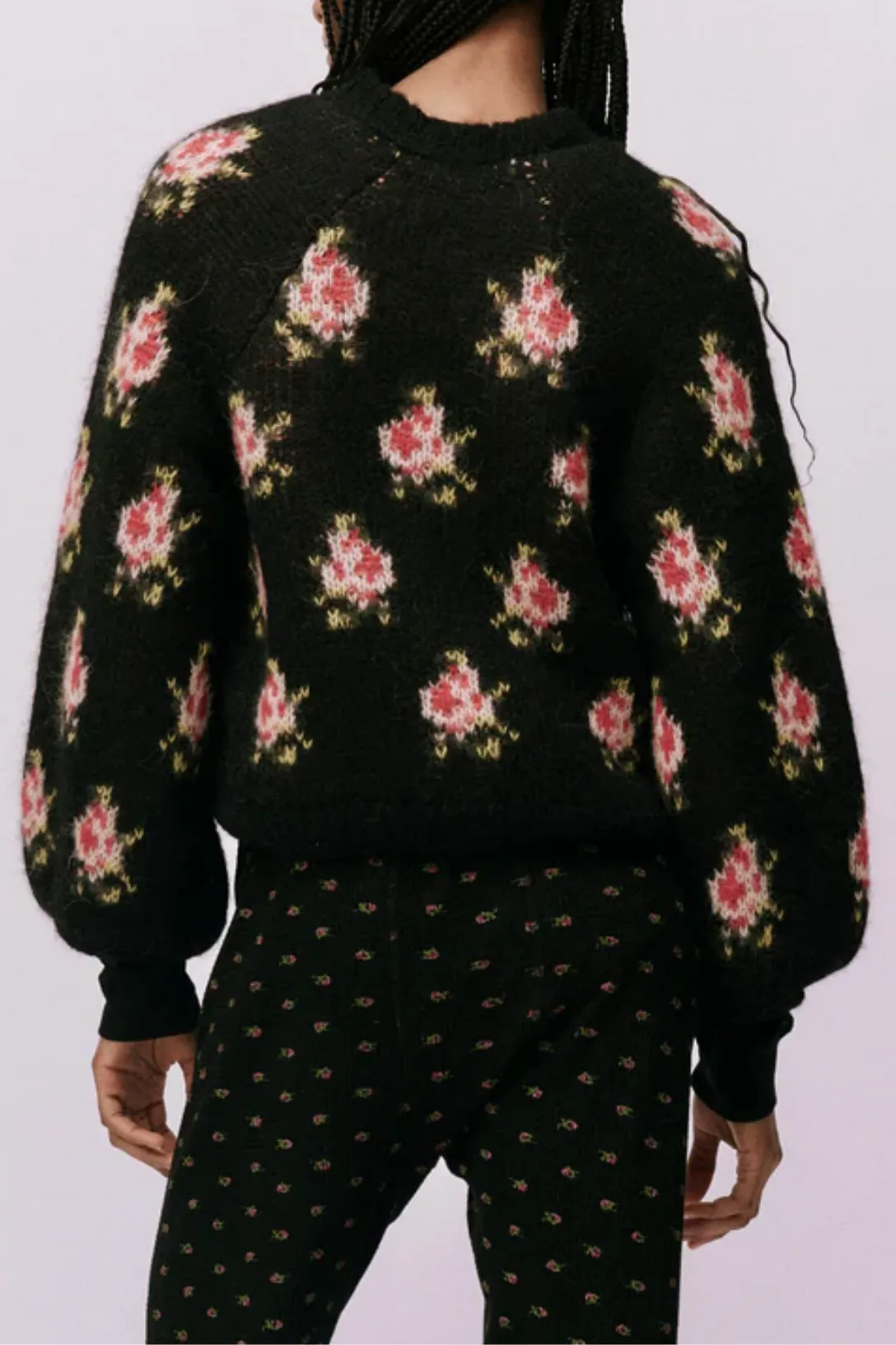 The Carousel Cardigan | Black Heirloom Rose