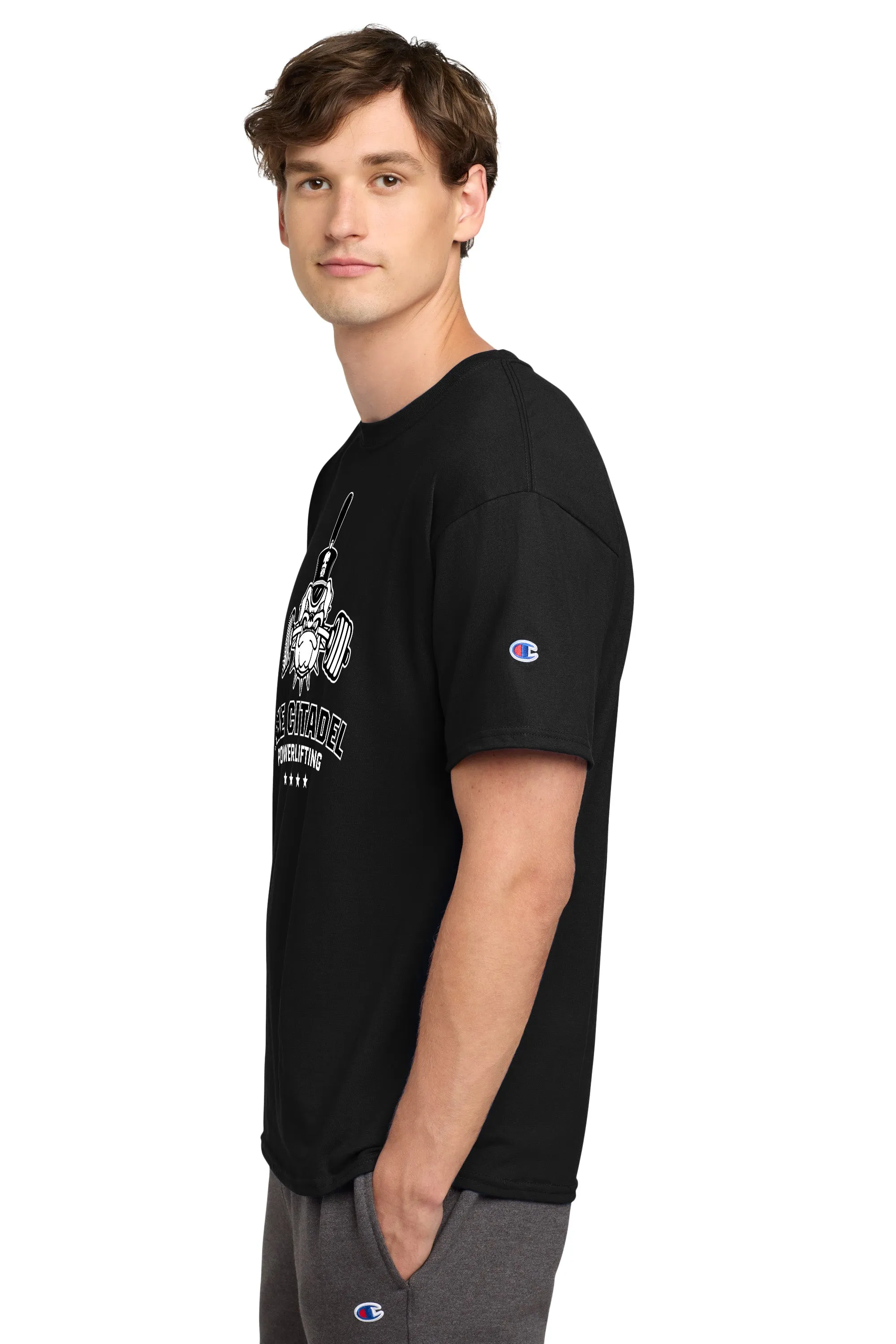 The Citadel, Powerlifting Club, Black Champion ® Heritage 6-Oz. Jersey T-Shirt