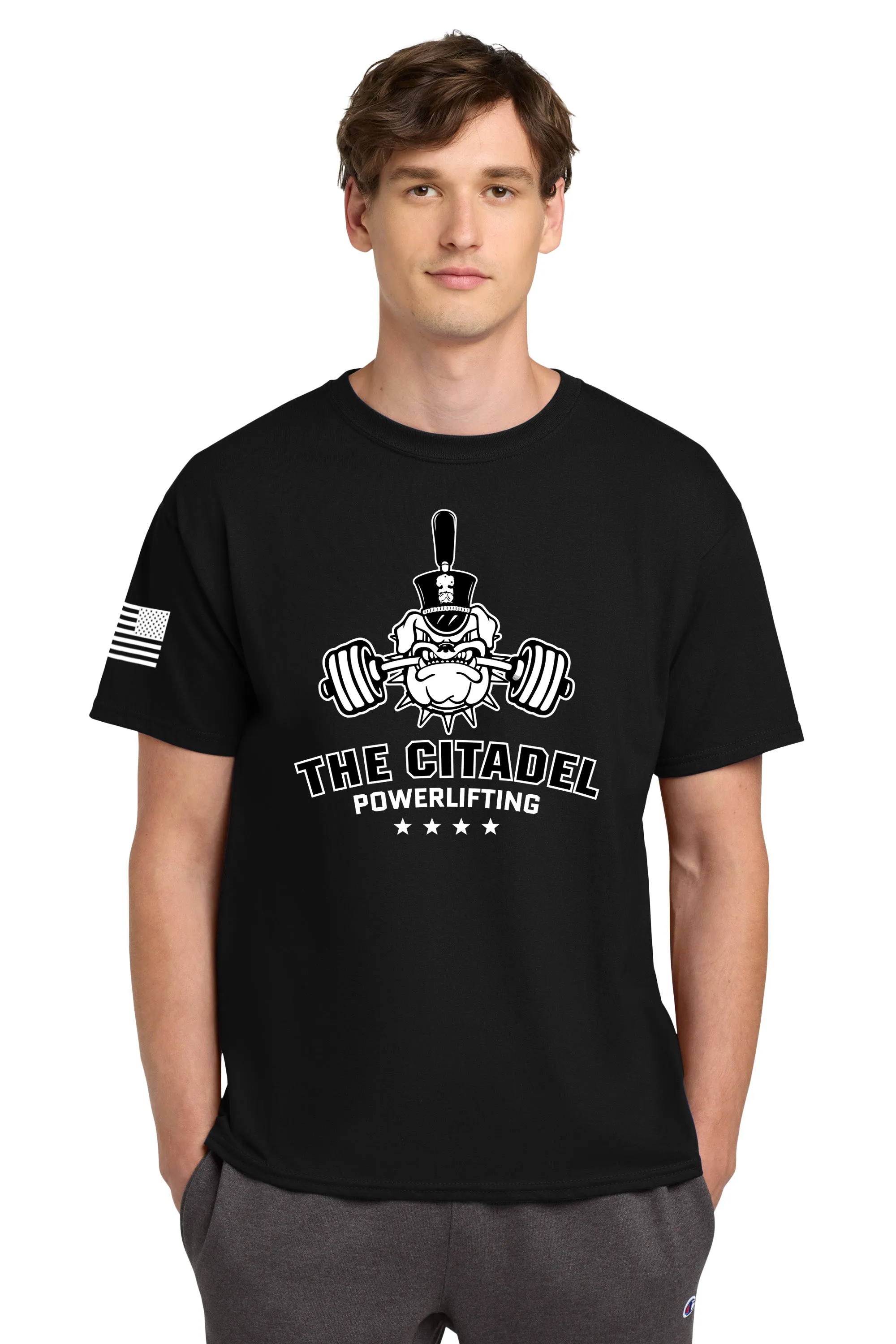 The Citadel, Powerlifting Club, Black Champion ® Heritage 6-Oz. Jersey T-Shirt