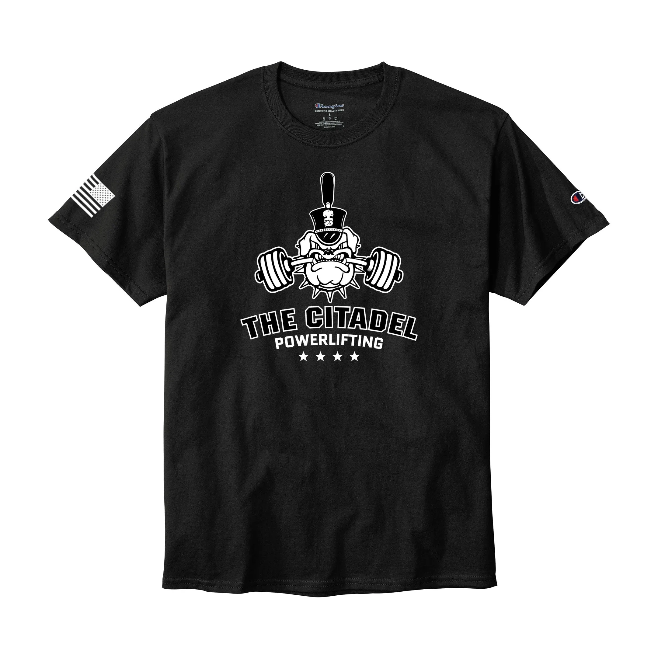 The Citadel, Powerlifting Club, Black Champion ® Heritage 6-Oz. Jersey T-Shirt