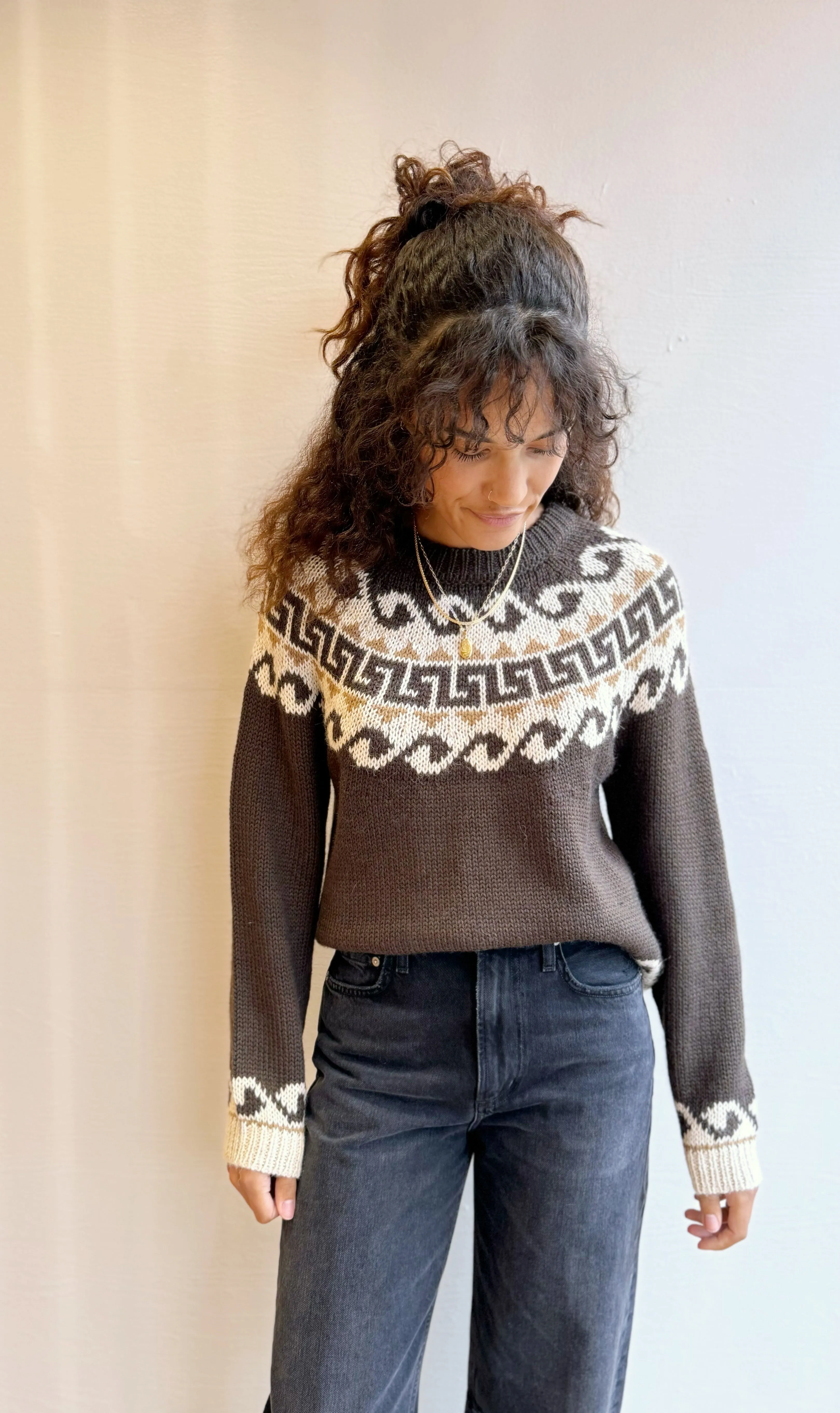 The Greek Key pullover sweater