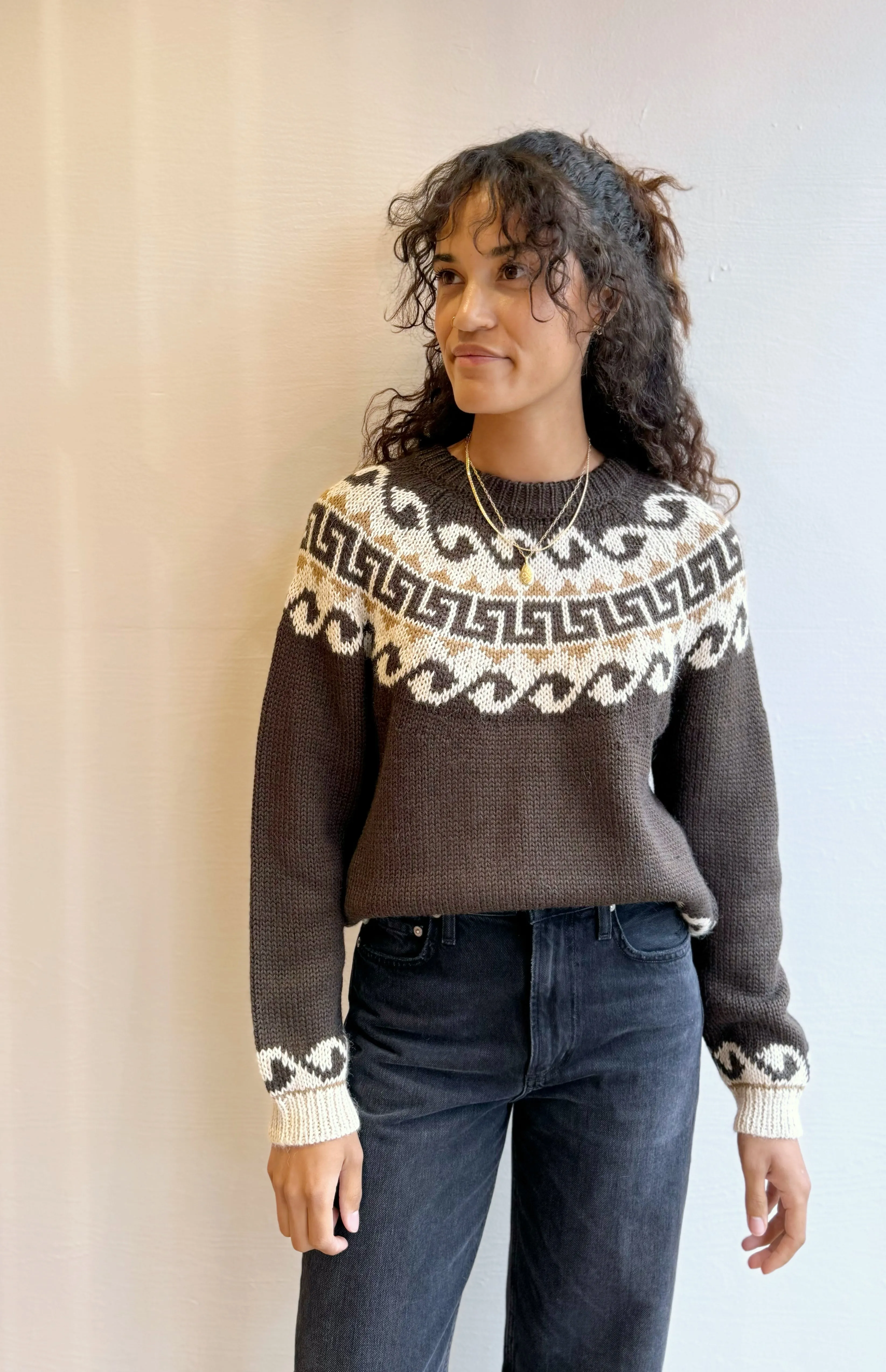 The Greek Key pullover sweater
