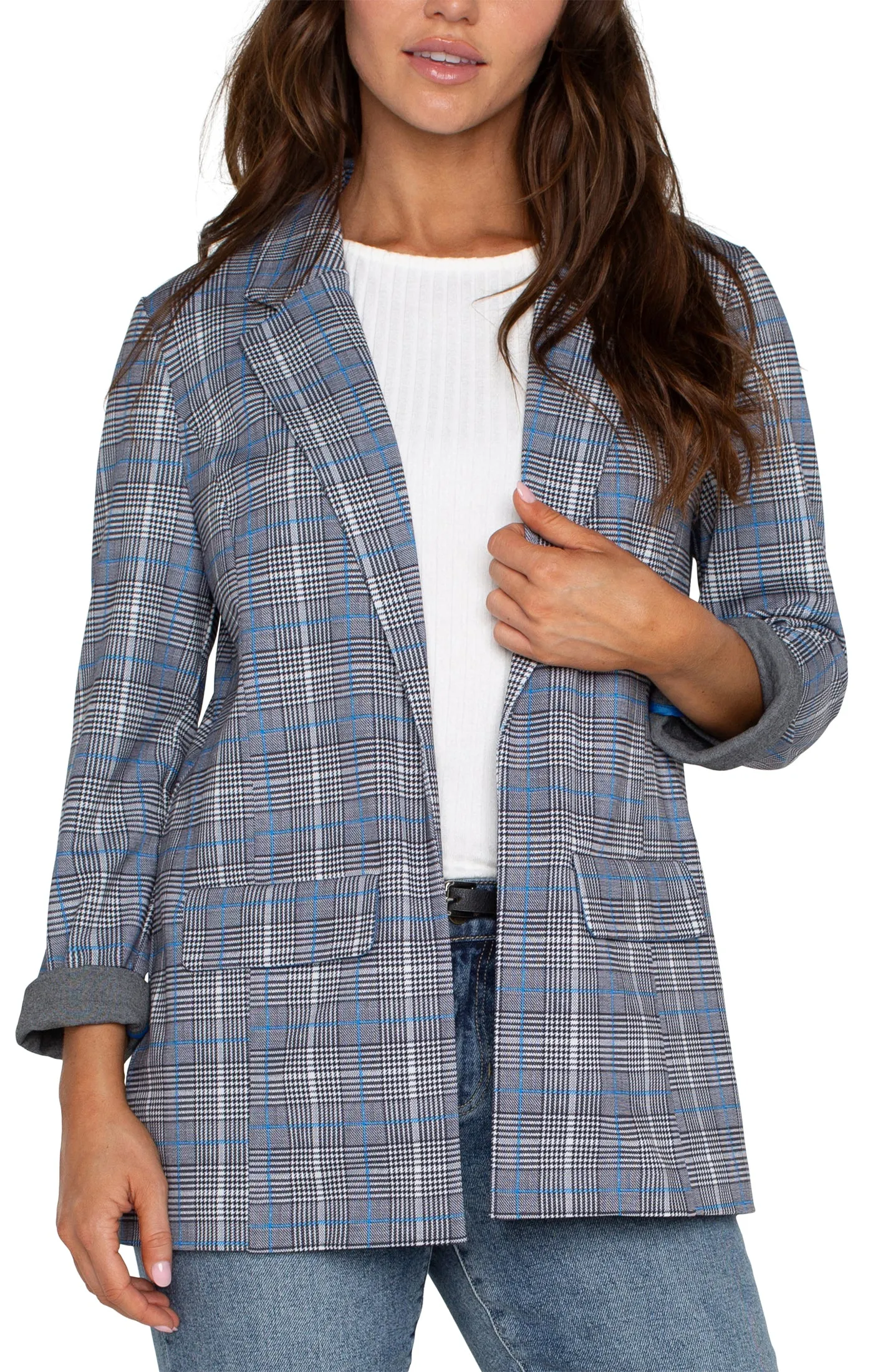 The Renee Plaid Boyfriend Blazer