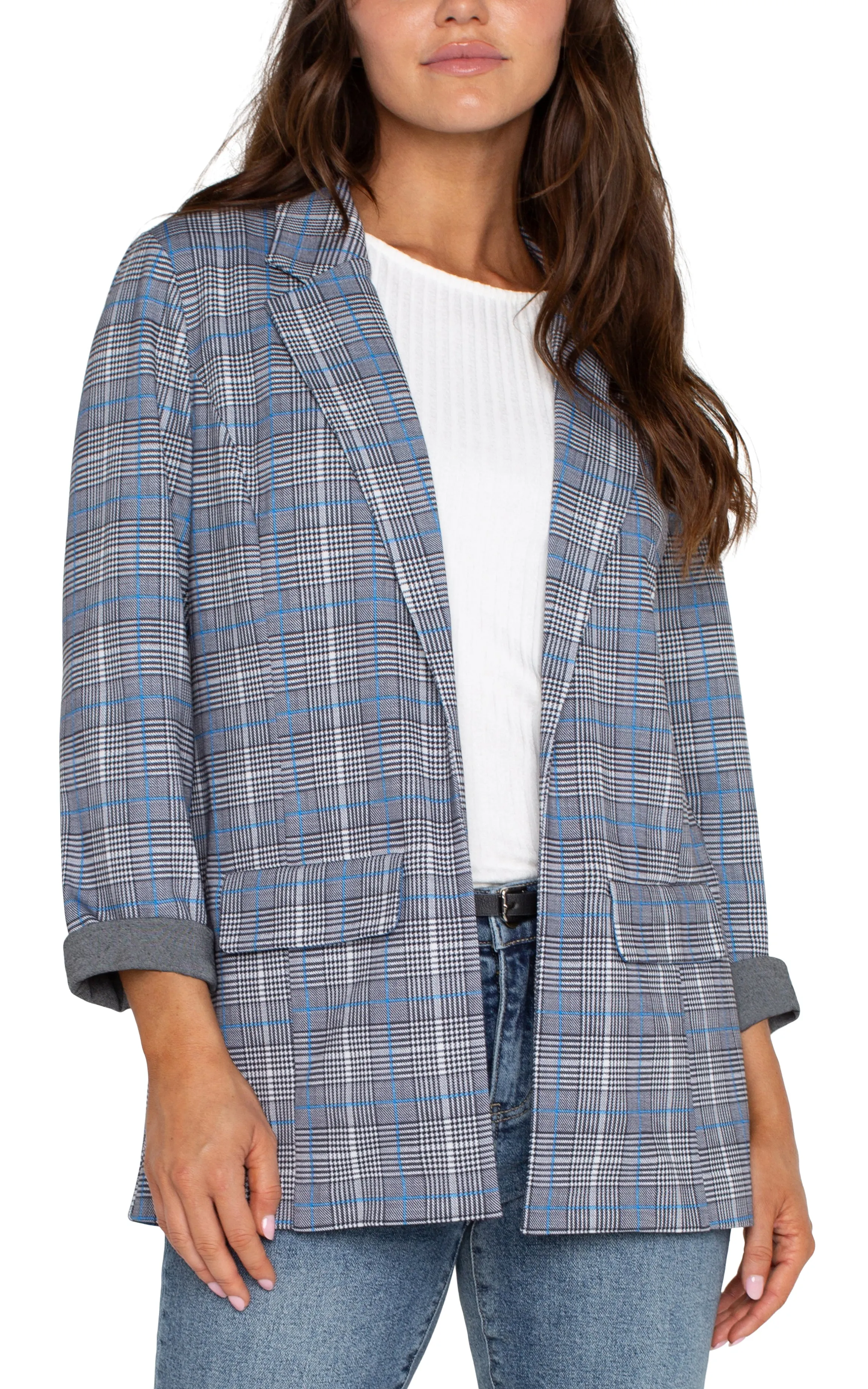 The Renee Plaid Boyfriend Blazer