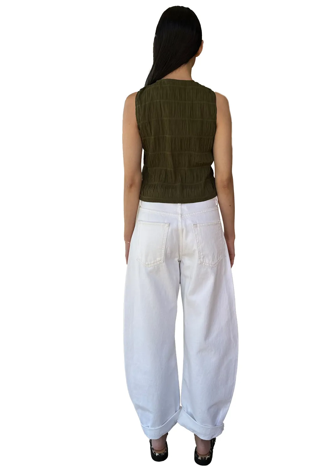 The Smocked Tank in Juniper