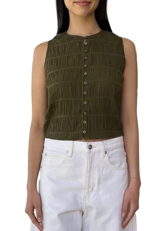The Smocked Tank in Juniper