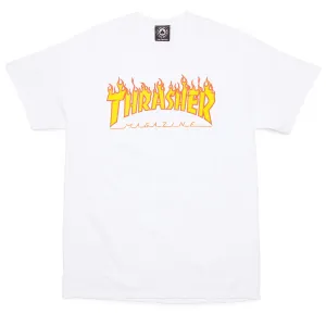 Thrasher Flame Tee (White)