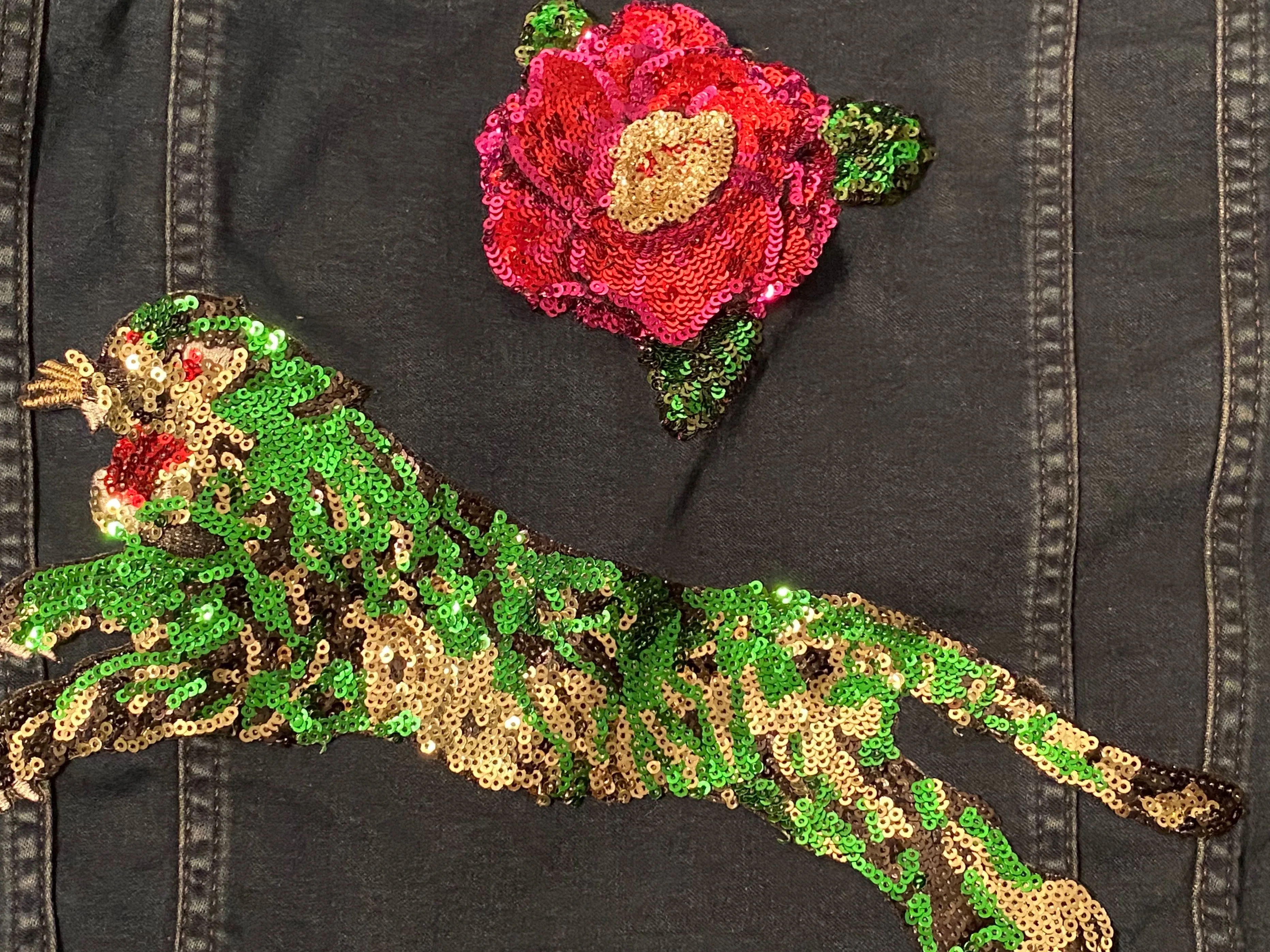 Tiger & Rose Sequin Jean Jacket