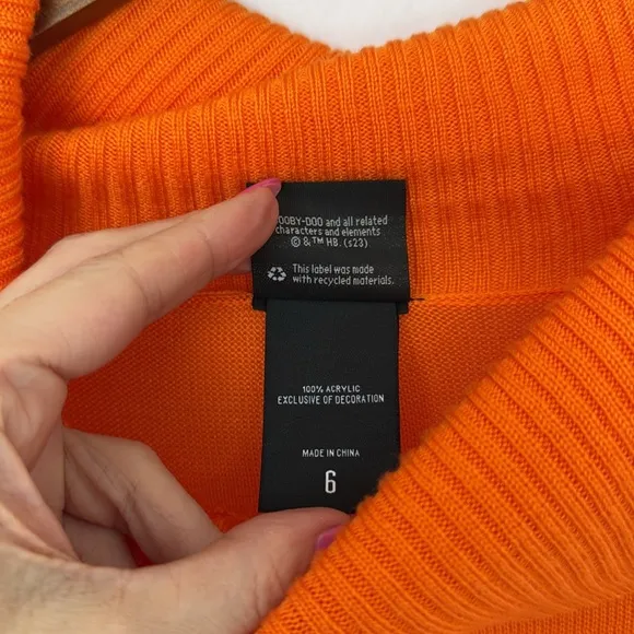 TORRID Scooby Doo Velma Turtleneck Pullover Sweater Size 6X