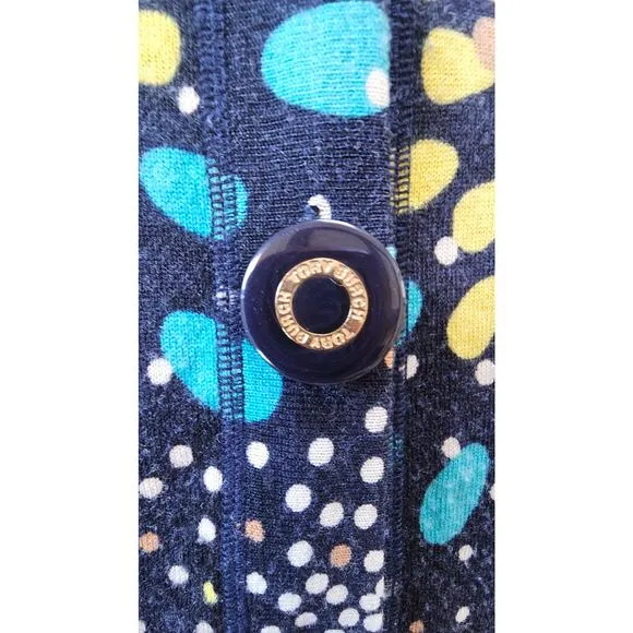 Tory Burch 100% Merino Wool Cardigan Sweater, Sunburst, Sz M, Multi color