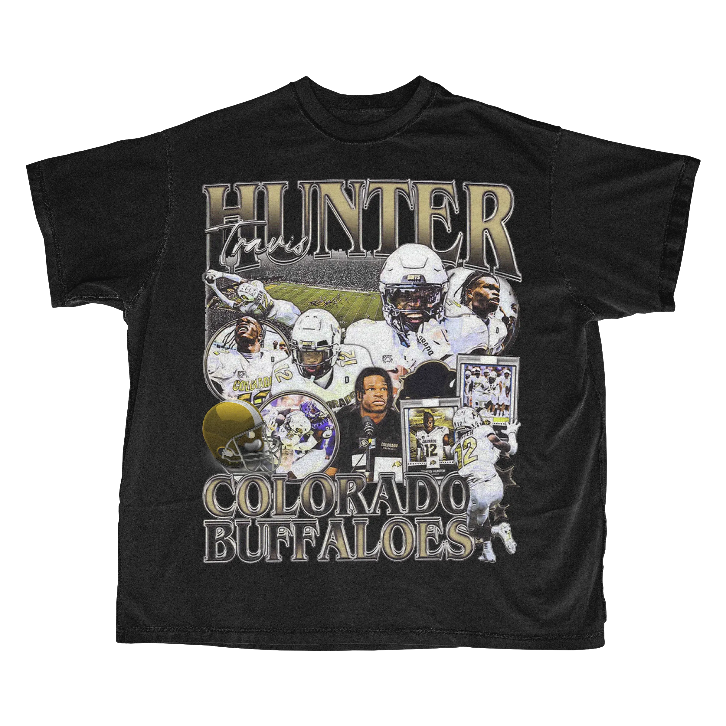 TRAVIS HUNTER COLLAGE T-SHIRT (BLACK)