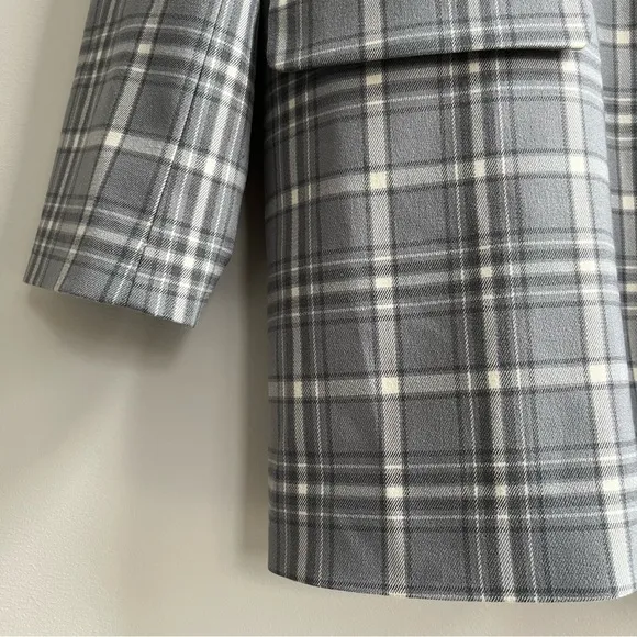 [treasure &amp; bond] oversized two-button blazer gray plaid