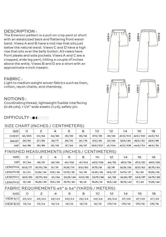 True Bias - Emerson Pant / Trouser & Short