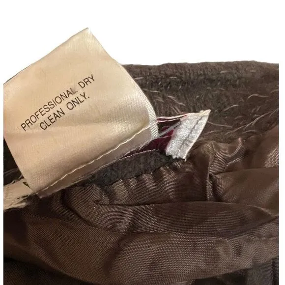 VANGO Angora Cardigan WMNS S Brown Beaded Sequin Pearl Bejeweled Sweater