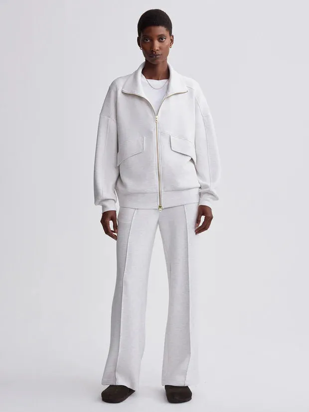 VARLEY Garcia Zip-Through Sweat - Ivory Marl
