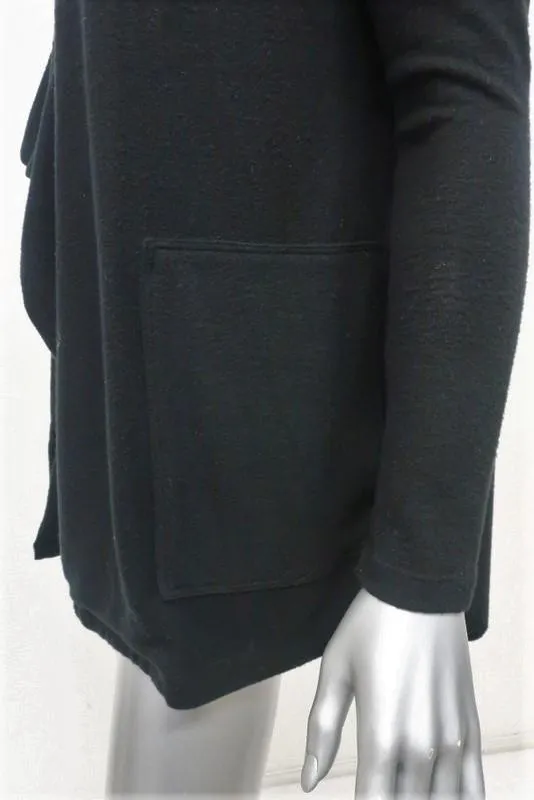 Velvet by Graham & Spencer Draped Cardigan Tish Black Jersey Size Extra Small