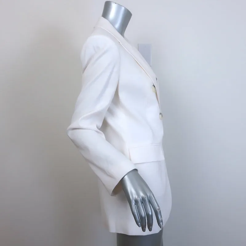 Veronica Beard Bexley Dickey Jacket Off White Size 6 Double Breasted Blazer NEW