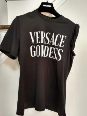 Versace Black Goddess Rolled T-shirt