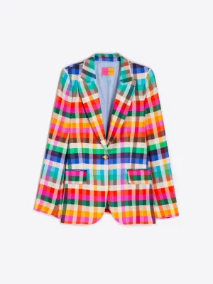 Vilagallo Multi Color Plaid Blazer