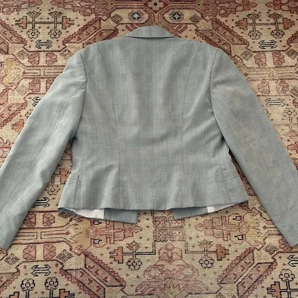 Vintage beautiful plaid large button detail blazer medium