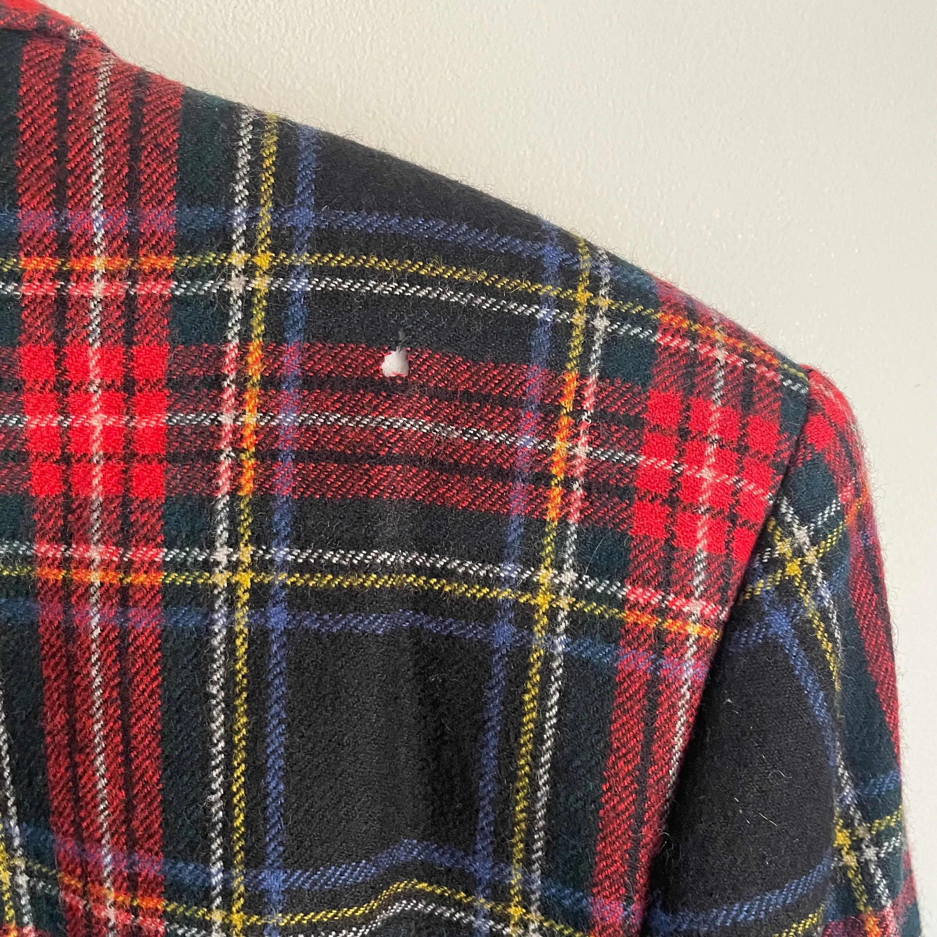 Vintage Collectible Gold by Giorgio di Sant' Angelo 100% Pure Wool Plaid Blazer Jacket / Sz 14