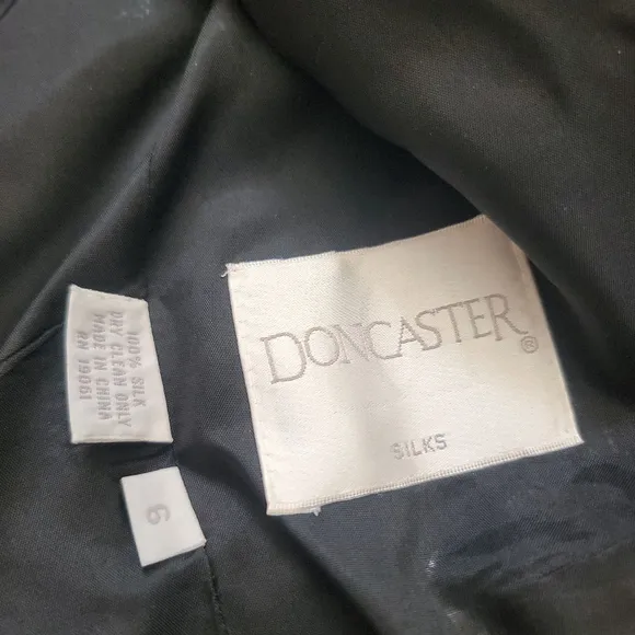 Vintage Doncaster Silks 100% Silk Tweed Plaid Blazer Women's 6