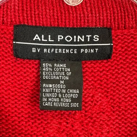Vintage Not So Ugly Red Holiday Christmas Snow Globe Vest Size M