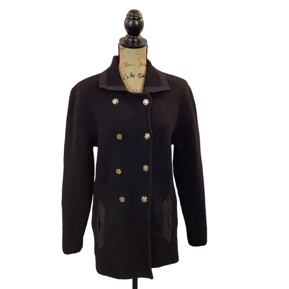 VTG Carlisle Sport Wool Double Breasted Blazer Black.