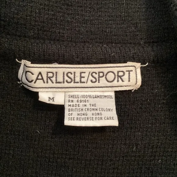VTG Carlisle Sport Wool Double Breasted Blazer Black.