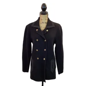 VTG Carlisle Sport Wool Double Breasted Blazer Black.