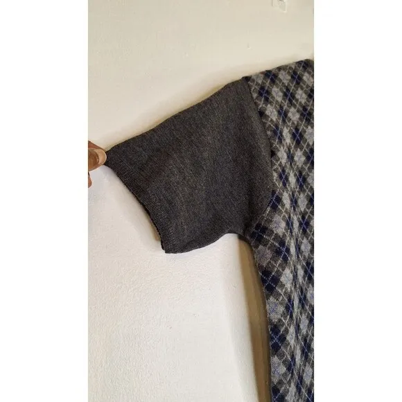 Vtg ROBERT STOCK LTD Wool 2pc Argyle Sweater and Cardigan Women's S/M Preppy