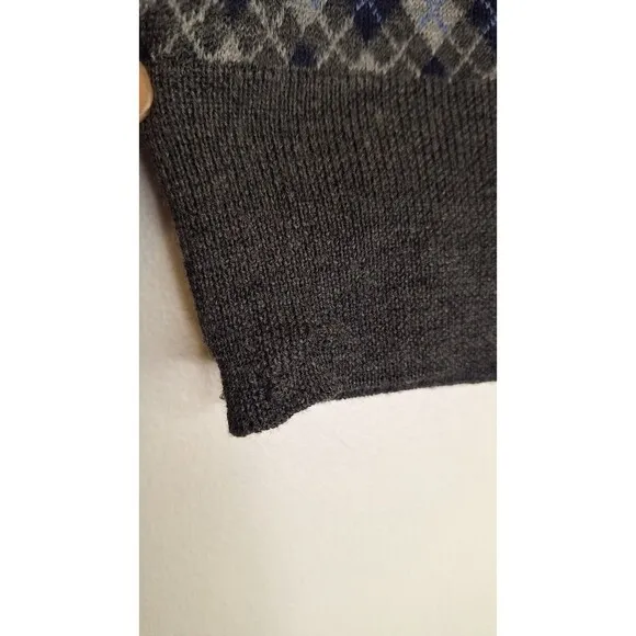 Vtg ROBERT STOCK LTD Wool 2pc Argyle Sweater and Cardigan Women's S/M Preppy