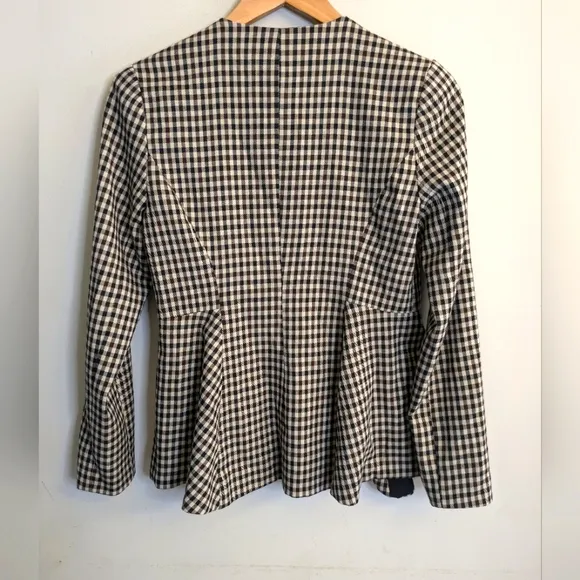 Waverly Grey Pippa Brown Plaid Blazer Lady Jacket Size XS