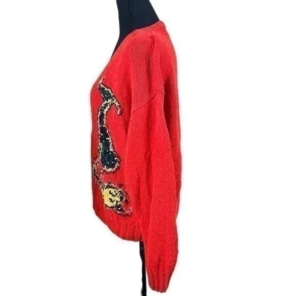 Westbound Women’s Vintage Cotton blend Red Cardigan Size Large